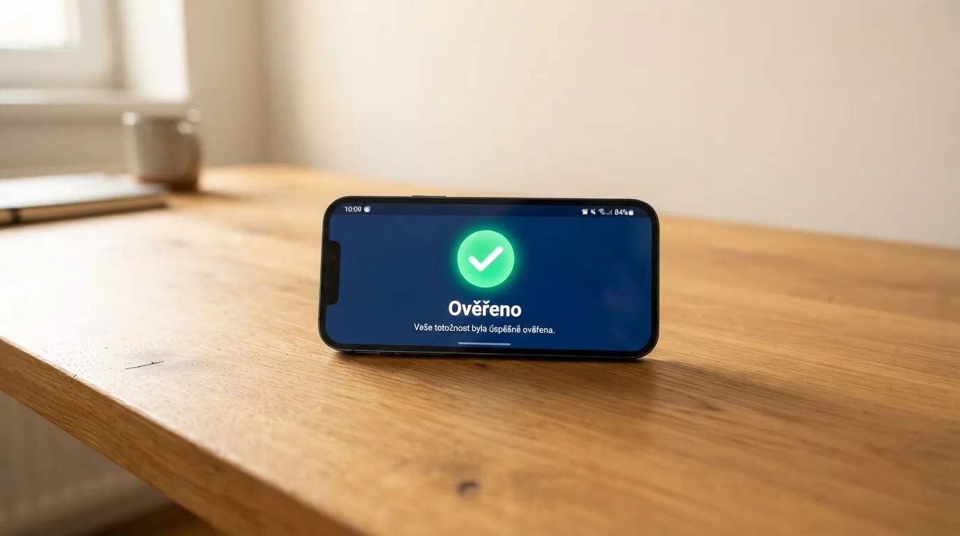 Ověření totožnosti přes BankID na mobilním telefonu