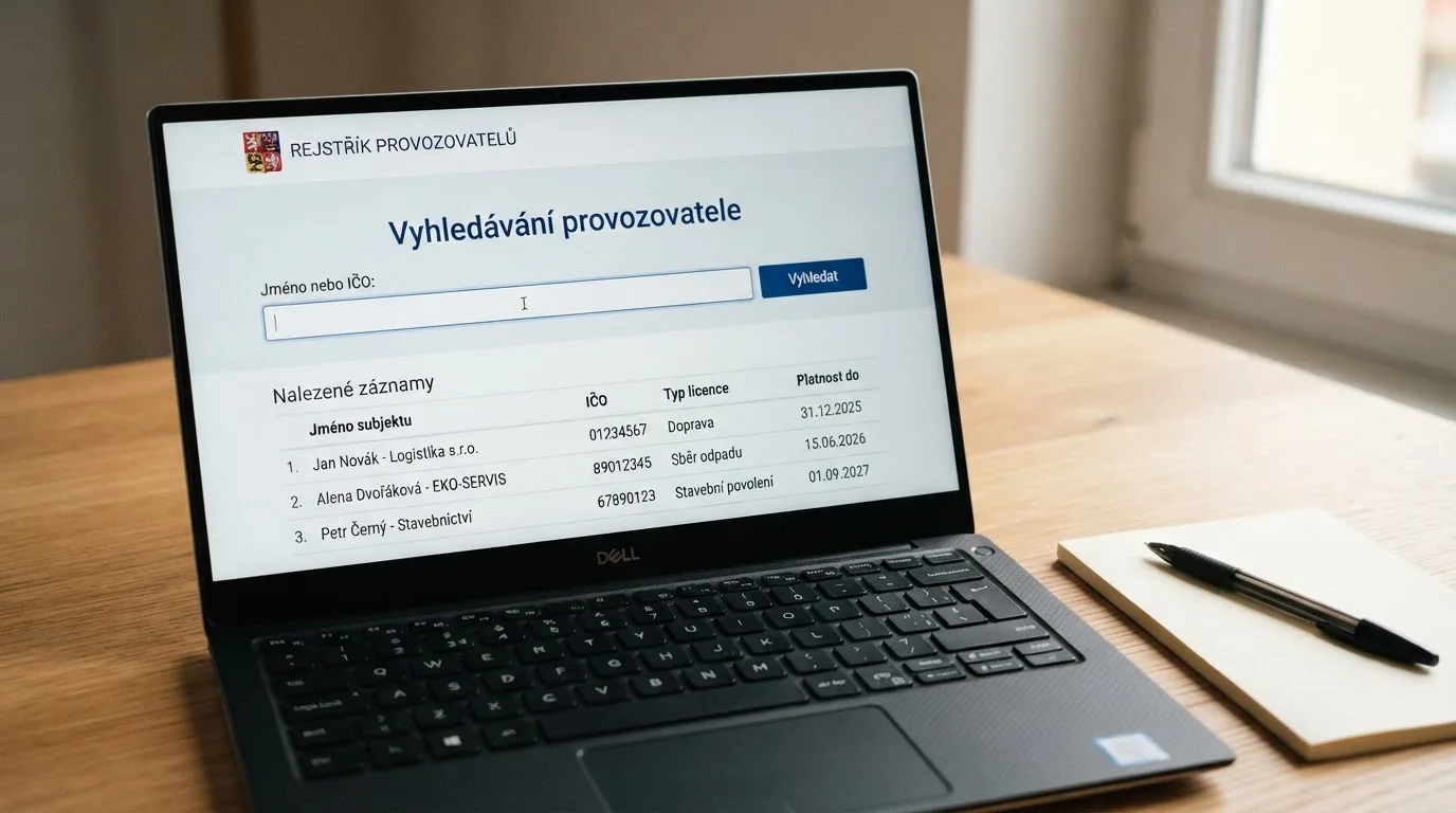 Vyhledávací pole veřejného registru Ministerstva financí ČR — pole pro zadání názvu provozovatele hazardních her